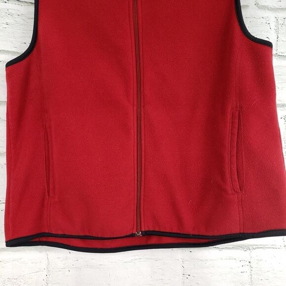 Woolrich red fleece vest jacket coat sleeveless - Picture 7 of 8